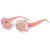 Pink frame light brown tablet